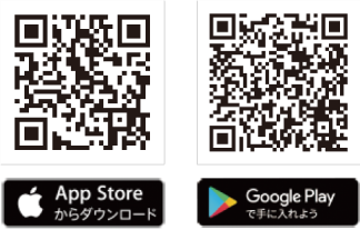 App Store、Google PlayのQRコード