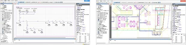 PAC・GHP配管系統図作成ソフト 画面イメージ